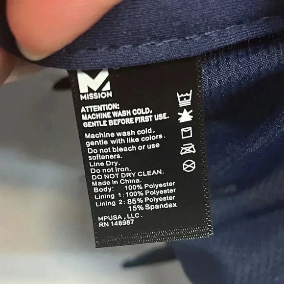 Mission Cooling Vented Performance Hat Blue Adjustable Unisex UPF 50 - Picture 5 of 8